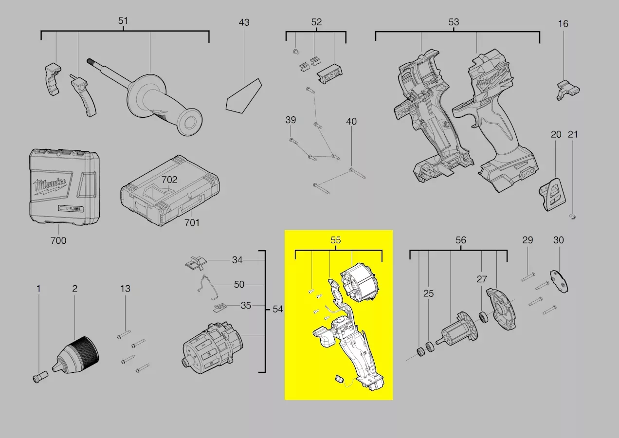 module électronique réf. 4931465996 Milwaukee